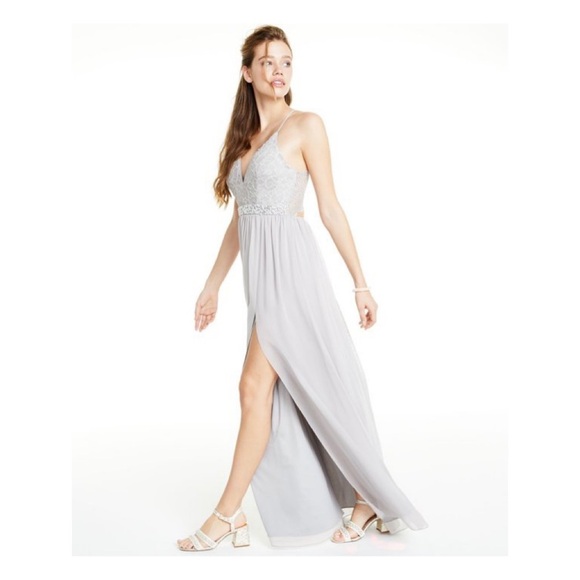 Emerald Sundae Lace & Chiffon Gown - Picture 3 of 3